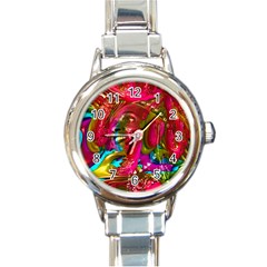 Music Festival Round Italian Charm Watch by icarusismartdesigns