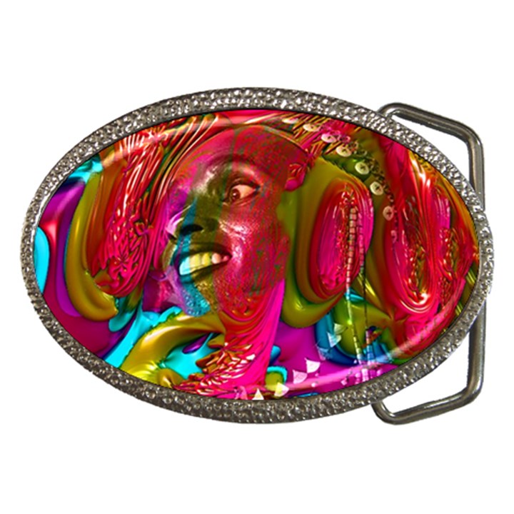 Music Festival Belt Buckle (Oval)