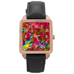 Music Festival Rose Gold Leather Watch  by icarusismartdesigns