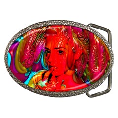 Mardi Gras Belt Buckle (oval) by icarusismartdesigns