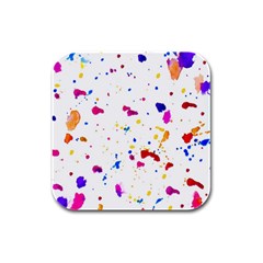 Multicolor Splatter Abstract Print Drink Coasters 4 Pack (Square)