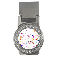 Multicolor Splatter Abstract Print Money Clip (CZ)