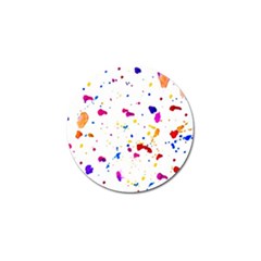 Multicolor Splatter Abstract Print Golf Ball Marker 4 Pack