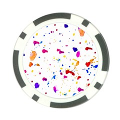 Multicolor Splatter Abstract Print Poker Chip (10 Pack) by dflcprints