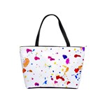 Multicolor Splatter Abstract Print Large Shoulder Bag Front