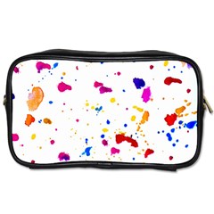 Multicolor Splatter Abstract Print Travel Toiletry Bag (One Side)