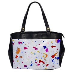 Multicolor Splatter Abstract Print Oversize Office Handbag (One Side)