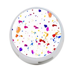 Multicolor Splatter Abstract Print 4-Port USB Hub (Two Sides)