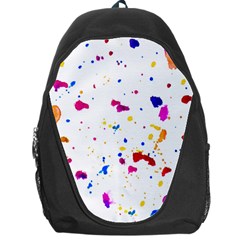 Multicolor Splatter Abstract Print Backpack Bag by dflcprints