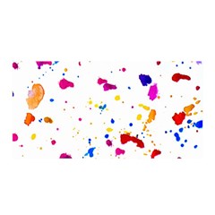 Multicolor Splatter Abstract Print Satin Wrap by dflcprintsclothing