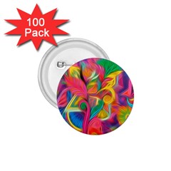 Colorful Floral Abstract Painting 1 75  Button (100 Pack) by KirstenStar