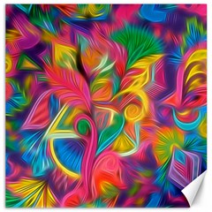 Colorful Floral Abstract Painting Canvas 20  X 20  (unframed) by KirstenStar