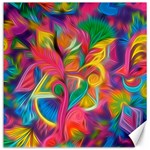 Colorful Floral Abstract Painting Canvas 20  x 20  (Unframed) 19 x19.27  Canvas - 1