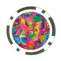 Colorful Floral Abstract Painting Poker Chip (10 Pack) by KirstenStar