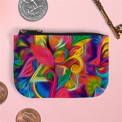 Colorful Floral Abstract Painting Coin Change Purse by KirstenStar