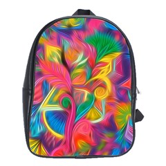 Colorful Floral Abstract Painting School Bag (large) by KirstenStar