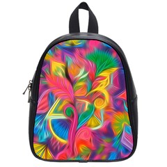 Colorful Floral Abstract Painting School Bag (small) by KirstenStar