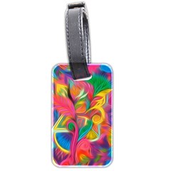 Colorful Floral Abstract Painting Luggage Tag (two Sides) by KirstenStar