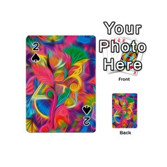 Colorful Floral Abstract Painting Playing Cards 54 Designs (mini) by KirstenStar