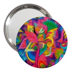 Colorful Floral Abstract Painting 3  Handbag Mirror by KirstenStar