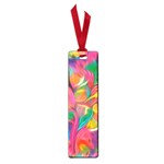 Colorful Floral Abstract Painting Small Bookmark Front