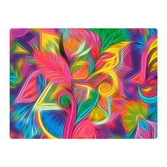 Colorful Floral Abstract Painting Double Sided Flano Blanket (mini) by KirstenStar