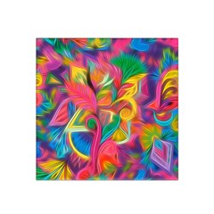 Colorful Floral Abstract Painting Satin Bandana Scarf by KirstenStar