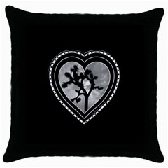 Joshua Tree Black Throw Pillow Case