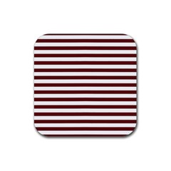 Marsala Stripes Drink Coaster (square)