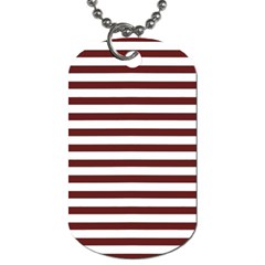 Marsala Stripes Dog Tag (one Sided) by ElenaIndolfiStyle