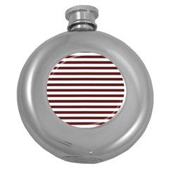 Marsala Stripes Hip Flask (round) by ElenaIndolfiStyle