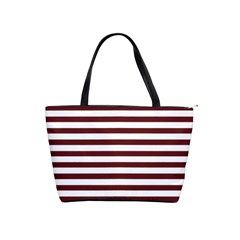 Marsala Stripes Large Shoulder Bag by ElenaIndolfiStyle