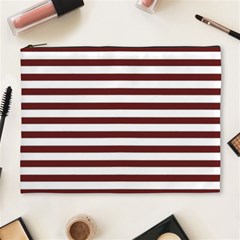 Marsala Stripes Cosmetic Bag (xl) by ElenaIndolfiStyle