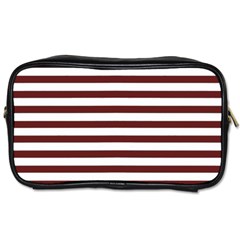 Marsala Stripes Travel Toiletry Bag (two Sides) by ElenaIndolfiStyle