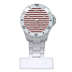 Marsala Stripes Nurses Watch