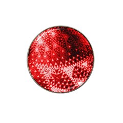 Red Fractal Lace Golf Ball Marker 4 Pack (for Hat Clip) by KirstenStar