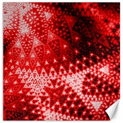 Red Fractal Lace Canvas 20  X 20  (unframed) by KirstenStar