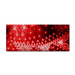 Red Fractal Lace Hand Towel by KirstenStar