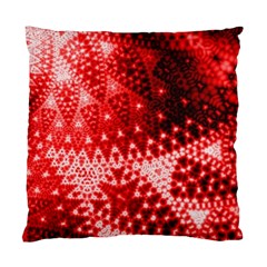 Red Fractal Lace Cushion Case (two Sided)  by KirstenStar