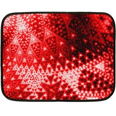 Red Fractal Lace Mini Fleece Blanket (two Sided) by KirstenStar