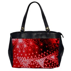 Red Fractal Lace Oversize Office Handbag (one Side) by KirstenStar