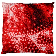 Red Fractal Lace Standard Flano Cushion Case (two Sides) by KirstenStar