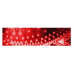 Red Fractal Lace Satin Scarf (oblong) by KirstenStar