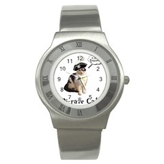 Pi-rate Cat Stainless Steel Watch (slim)