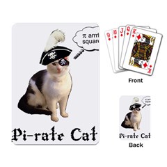 Pi-rate Cat Playing Cards Single Design by brainchilddesigns