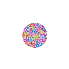 Candy Color s Circles 1  Mini Button Magnet by KirstenStar