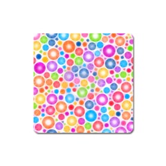 Candy Color s Circles Magnet (square) by KirstenStar