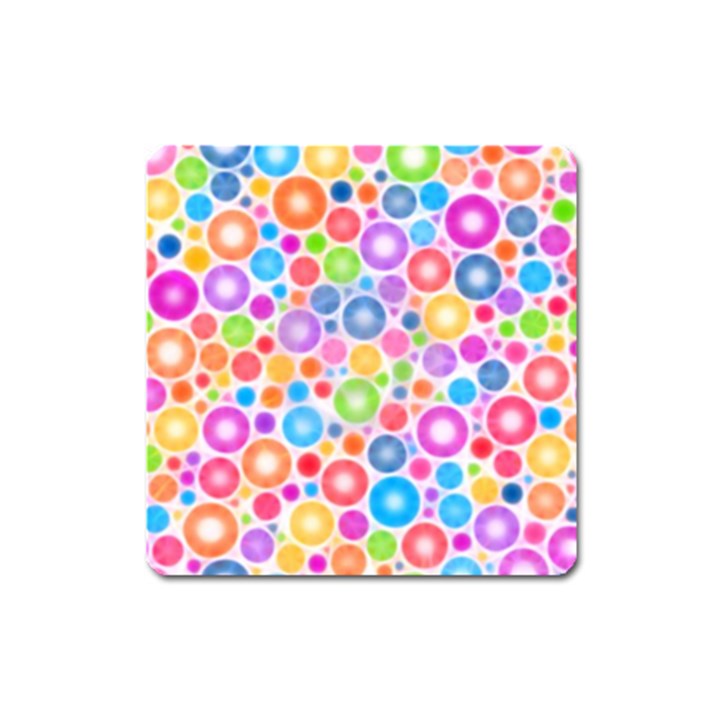 Candy Color s Circles Magnet (Square)