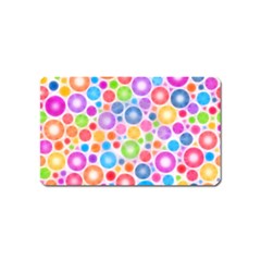 Candy Color s Circles Magnet (name Card) by KirstenStar