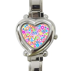 Candy Color s Circles Heart Italian Charm Watch  by KirstenStar